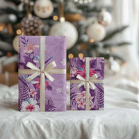Hawaii Tropical Flowers Wrapping Paper Polynesian Tattoo Lavender LT05 - Polynesian Pride