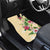 Hawaii Tropical Flowers Car Mats Polynesian Tattoo Buttermilk