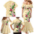 Hawaii Tropical Flowers Family Matching Mermaid Dress and Hawaiian Shirt Polynesian Tattoo Buttermilk