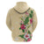 Hawaii Tropical Flowers Hoodie Polynesian Tattoo Buttermilk