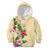 Hawaii Tropical Flowers Kid Hoodie Polynesian Tattoo Buttermilk