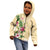 Hawaii Tropical Flowers Kid Hoodie Polynesian Tattoo Buttermilk