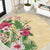 Hawaii Tropical Flowers Round Carpet Polynesian Tattoo Buttermilk