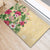 Hawaii Tropical Flowers Rubber Doormat Polynesian Tattoo Buttermilk