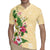 Hawaii Tropical Flowers Rugby Jersey Polynesian Tattoo Buttermilk