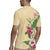 Hawaii Tropical Flowers Rugby Jersey Polynesian Tattoo Buttermilk