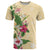 Hawaii Tropical Flowers T Shirt Polynesian Tattoo Buttermilk