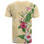 Hawaii Tropical Flowers T Shirt Polynesian Tattoo Buttermilk