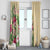 Hawaii Tropical Flowers Window Curtain Polynesian Tattoo Buttermilk