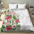 Hawaii Tropical Flowers Bedding Set Polynesian Tattoo White