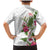 Hawaii Tropical Flowers Family Matching Mermaid Dress and Hawaiian Shirt Polynesian Tattoo White