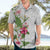 Hawaii Tropical Flowers Hawaiian Shirt Polynesian Tattoo White