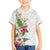 Hawaii Tropical Flowers Kid Hawaiian Shirt Polynesian Tattoo White