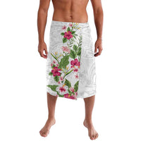 Hawaii Tropical Flowers Lavalava Polynesian Tattoo White LT05 White - Polynesian Pride
