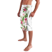 Hawaii Tropical Flowers Lavalava Polynesian Tattoo White LT05 - Polynesian Pride
