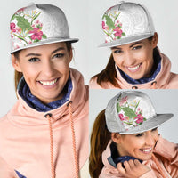 Hawaii Tropical Flowers Mesh Trucker Cap Polynesian Tattoo White LT05 - Polynesian Pride