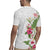 Hawaii Tropical Flowers Rugby Jersey Polynesian Tattoo White