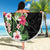 Hawaii Tropical Flowers Beach Blanket Polynesian Tattoo Black