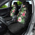 Hawaii Tropical Flowers Car Seat Cover Polynesian Tattoo Black