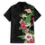 Hawaii Tropical Flowers Family Matching Tank Maxi Dress and Hawaiian Shirt Polynesian Tattoo Black