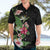 Hawaii Tropical Flowers Hawaiian Shirt Polynesian Tattoo Black