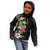 Hawaii Tropical Flowers Kid Hoodie Polynesian Tattoo Black