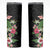 Hawaii Tropical Flowers Skinny Tumbler Polynesian Tattoo Black