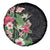 Hawaii Tropical Flowers Spare Tire Cover Polynesian Tattoo Black