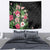 Hawaii Tropical Flowers Tapestry Polynesian Tattoo Black