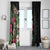 Hawaii Tropical Flowers Window Curtain Polynesian Tattoo Black