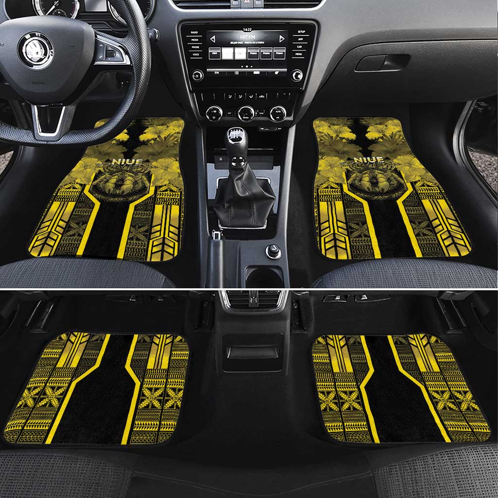 Niue The Rock Car Mats The Island Of The Uga LT05 Set 4pcs Black - Polynesian Pride