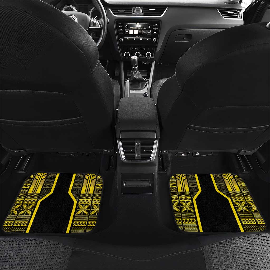 Niue The Rock Car Mats The Island Of The Uga LT05 Set 2pcs - Back Black - Polynesian Pride