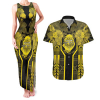 Niue The Rock Couples Matching Tank Maxi Dress and Hawaiian Shirt The Island Of The Uga - Polynesian Pride