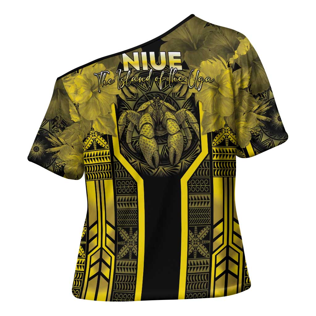 Niue The Rock Cross Shoulder Shirt The Island Of The Uga LT05 - Polynesian Pride
