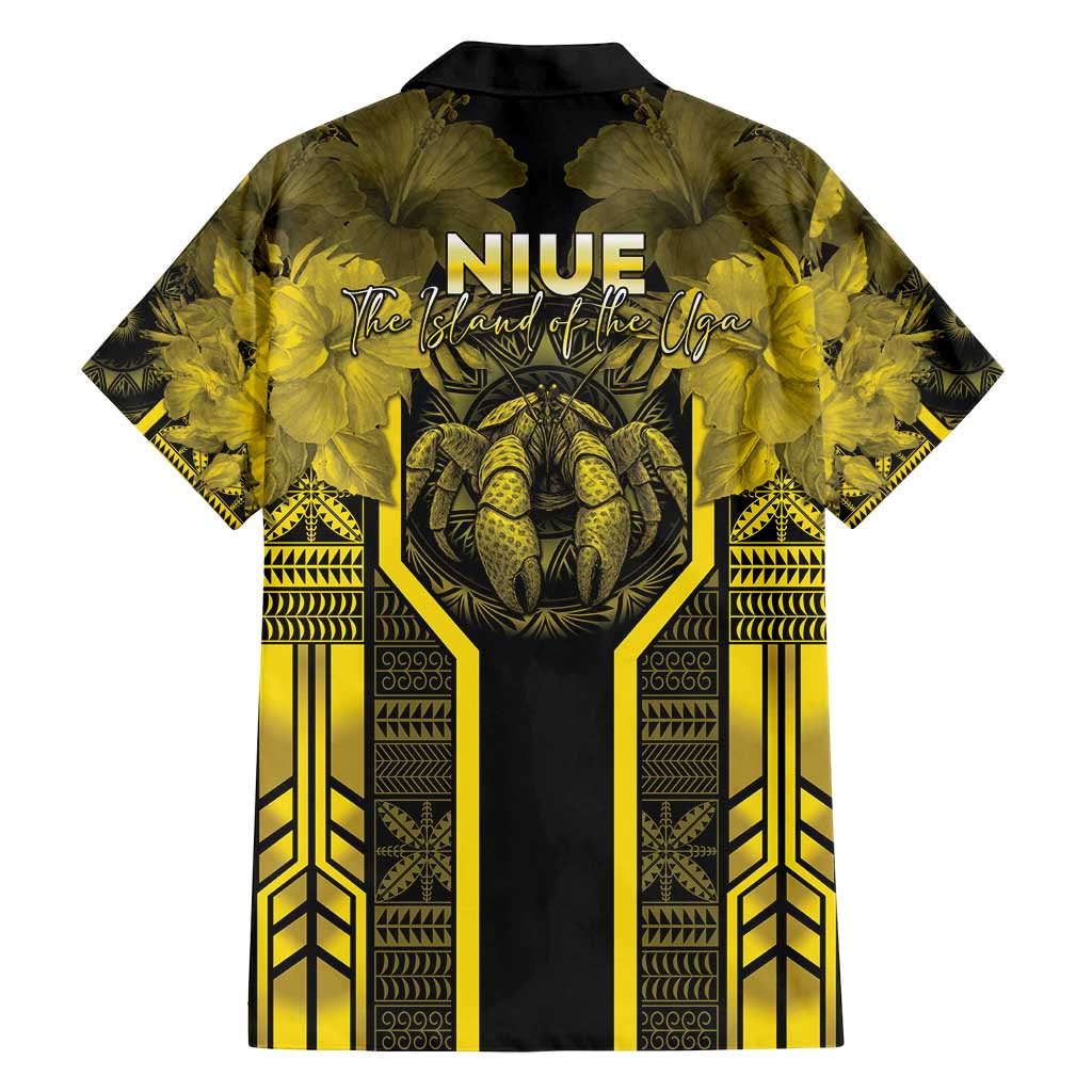 Niue The Rock Family Matching Off Shoulder Short Dress and Hawaiian Shirt The Island Of The Uga - Polynesian Pride