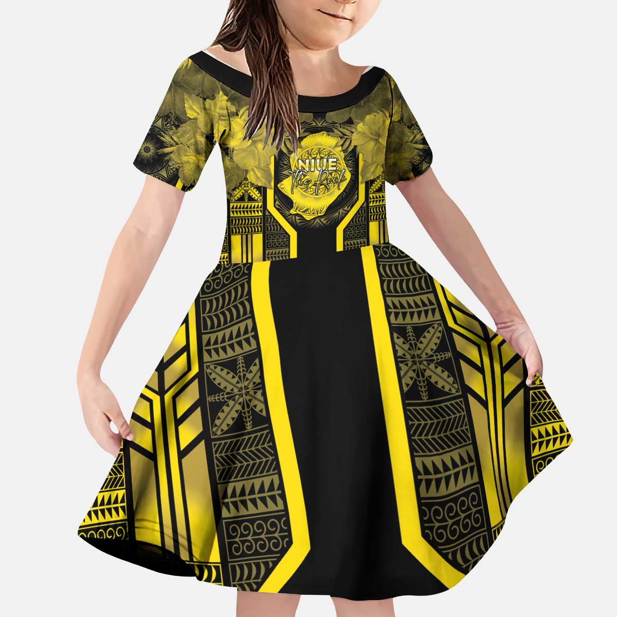Niue The Rock Kid Short Sleeve Dress The Island Of The Uga - Polynesian Pride