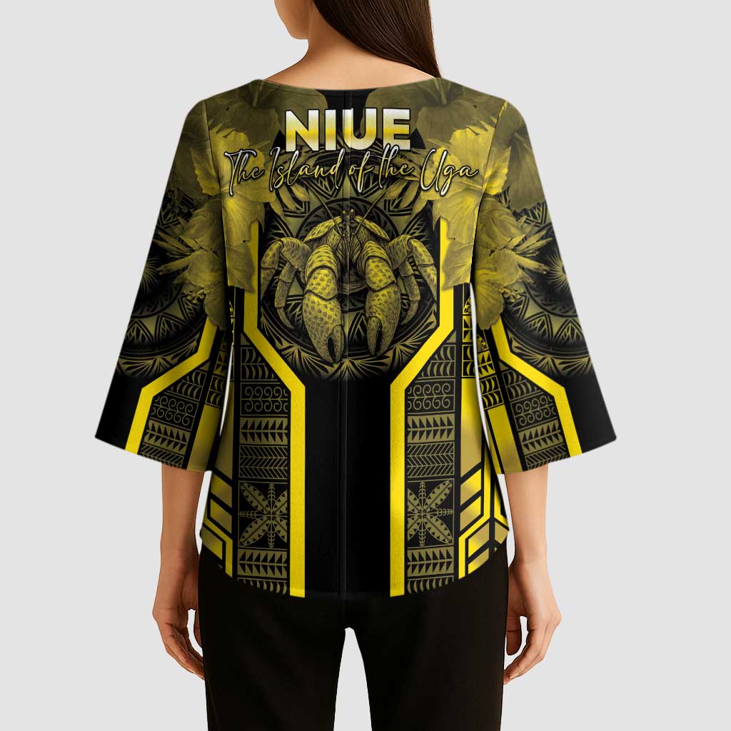 Niue The Rock Kimono Sleeve Blouse The Island Of The Uga LT05 - Polynesian Pride