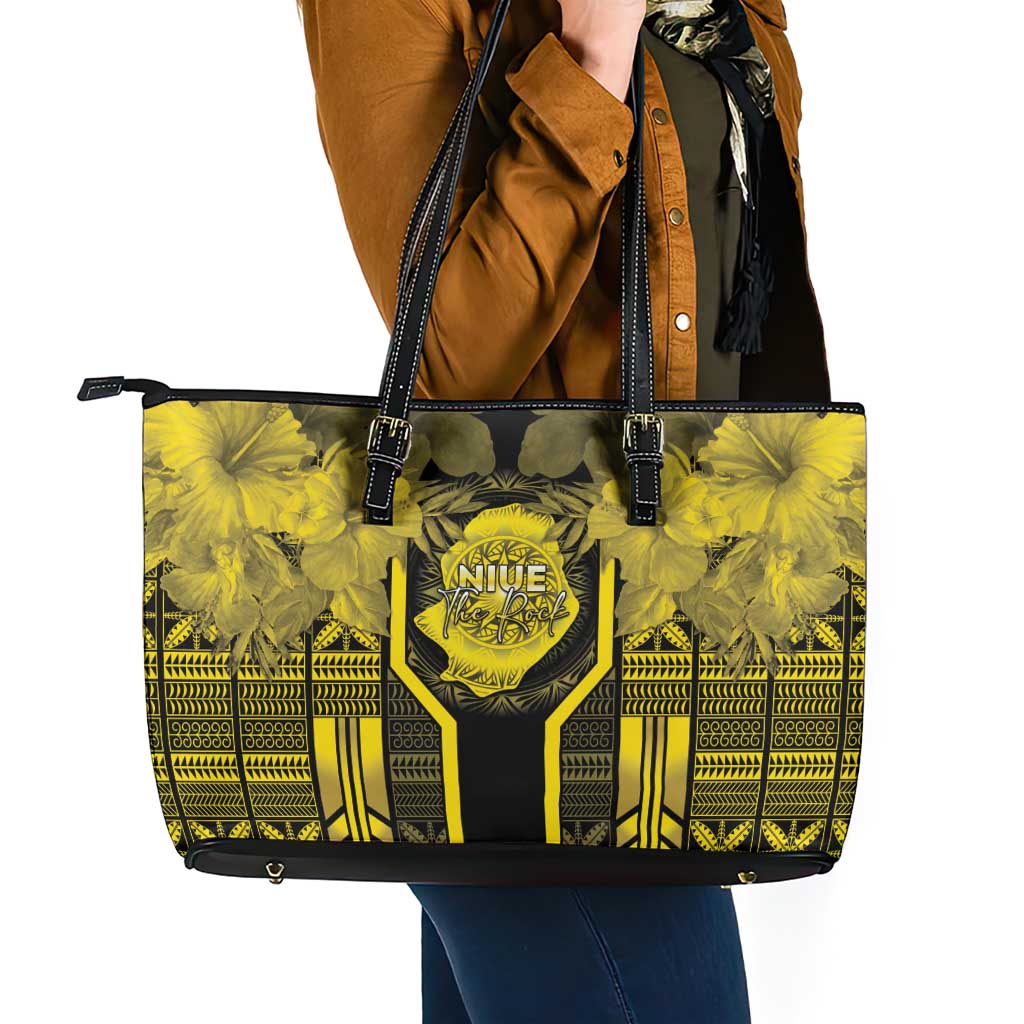 Niue The Rock Leather Tote Bag The Island Of The Uga - Polynesian Pride