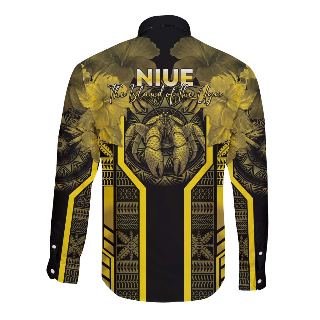 Niue The Rock Long Sleeve Button Shirt The Island Of The Uga LT05 - Polynesian Pride