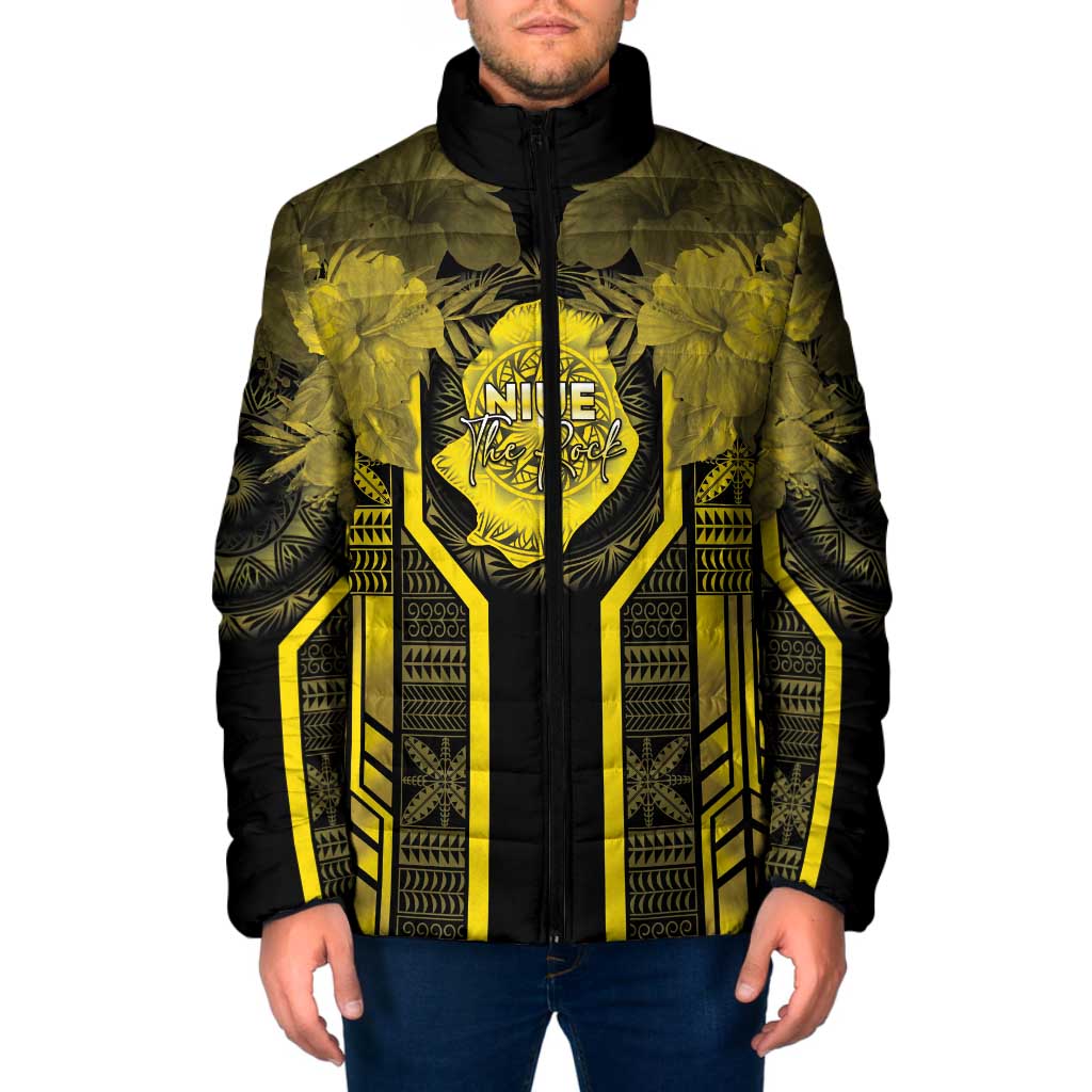 Niue The Rock Padded Jacket The Island Of The Uga LT05 Men Black - Polynesian Pride