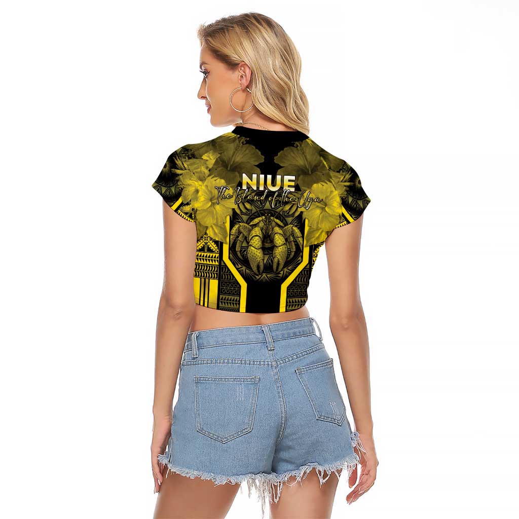 Niue The Rock Raglan Cropped T Shirt The Island Of The Uga - Polynesian Pride