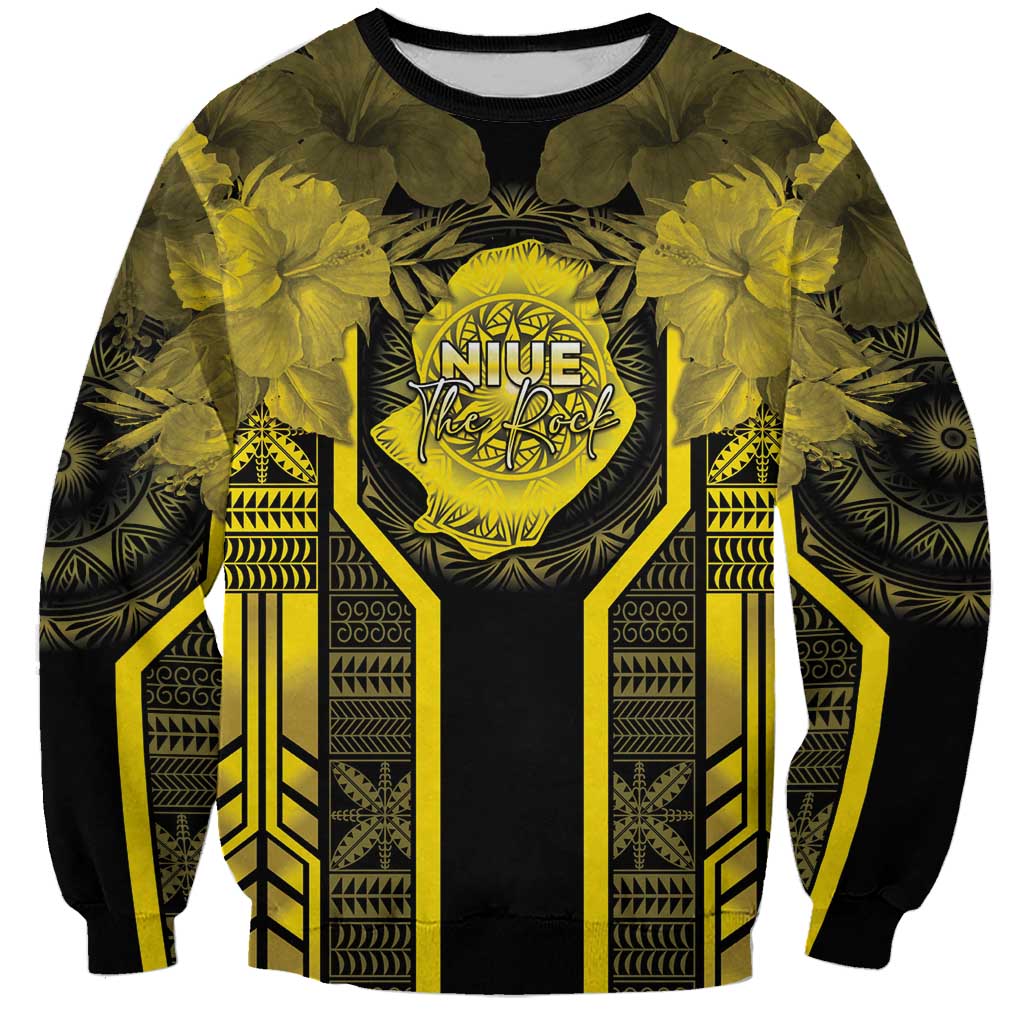 Niue The Rock Sweatshirt The Island Of The Uga LT05 Unisex Black - Polynesian Pride