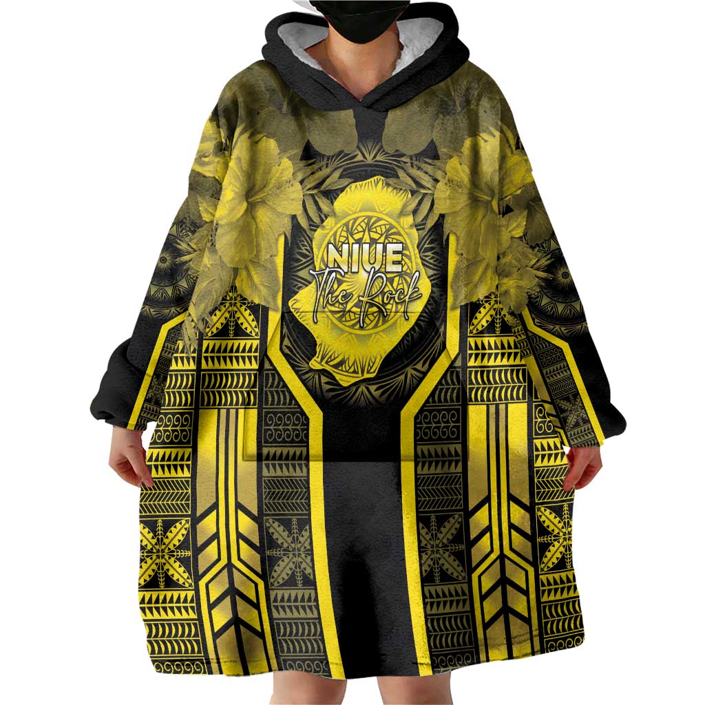 Niue The Rock Wearable Blanket Hoodie The Island Of The Uga - Polynesian Pride