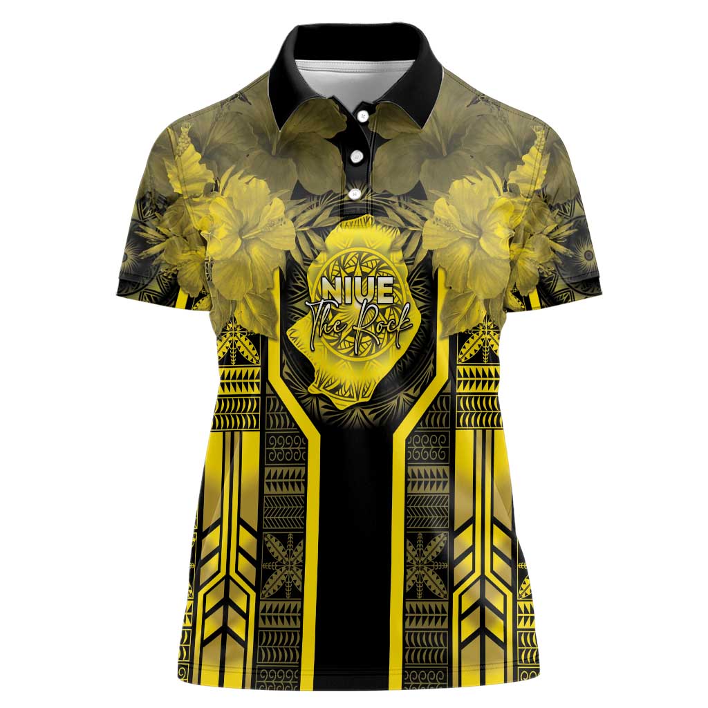 Niue The Rock Women Polo Shirt The Island Of The Uga - Polynesian Pride