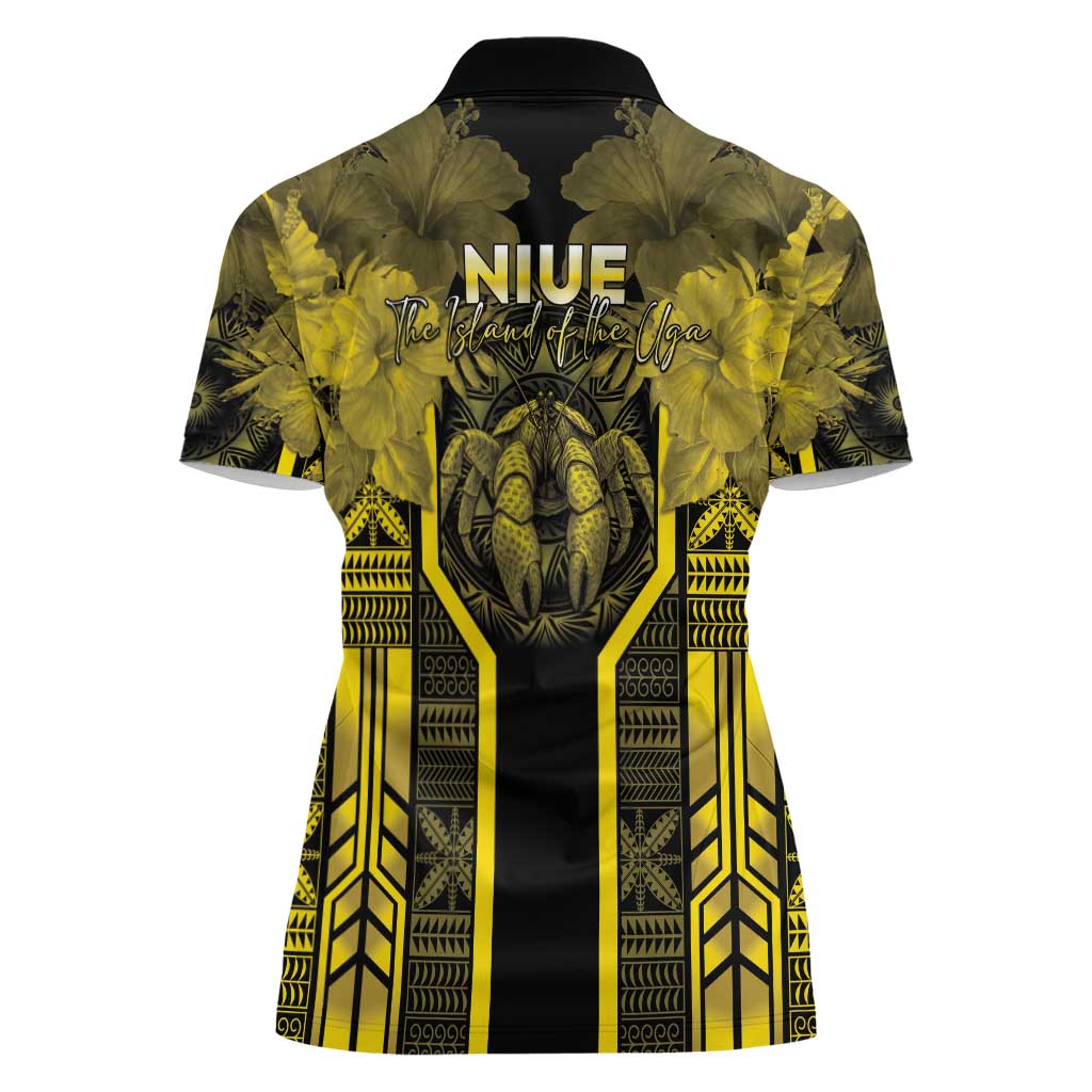 Niue The Rock Women Polo Shirt The Island Of The Uga - Polynesian Pride