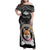 Personalized Shiba Inu Dog Family Matching Off Shoulder Maxi Dress and Hawaiian Shirt With Polynesian Heart Name Tags LT05 Mom's Dress Black - Polynesian Pride