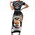 Personalized Shiba Inu Dog Family Matching Short Sleeve Bodycon Dress and Hawaiian Shirt With Polynesian Heart Name Tags LT05 Mom's Dress Black - Polynesian Pride