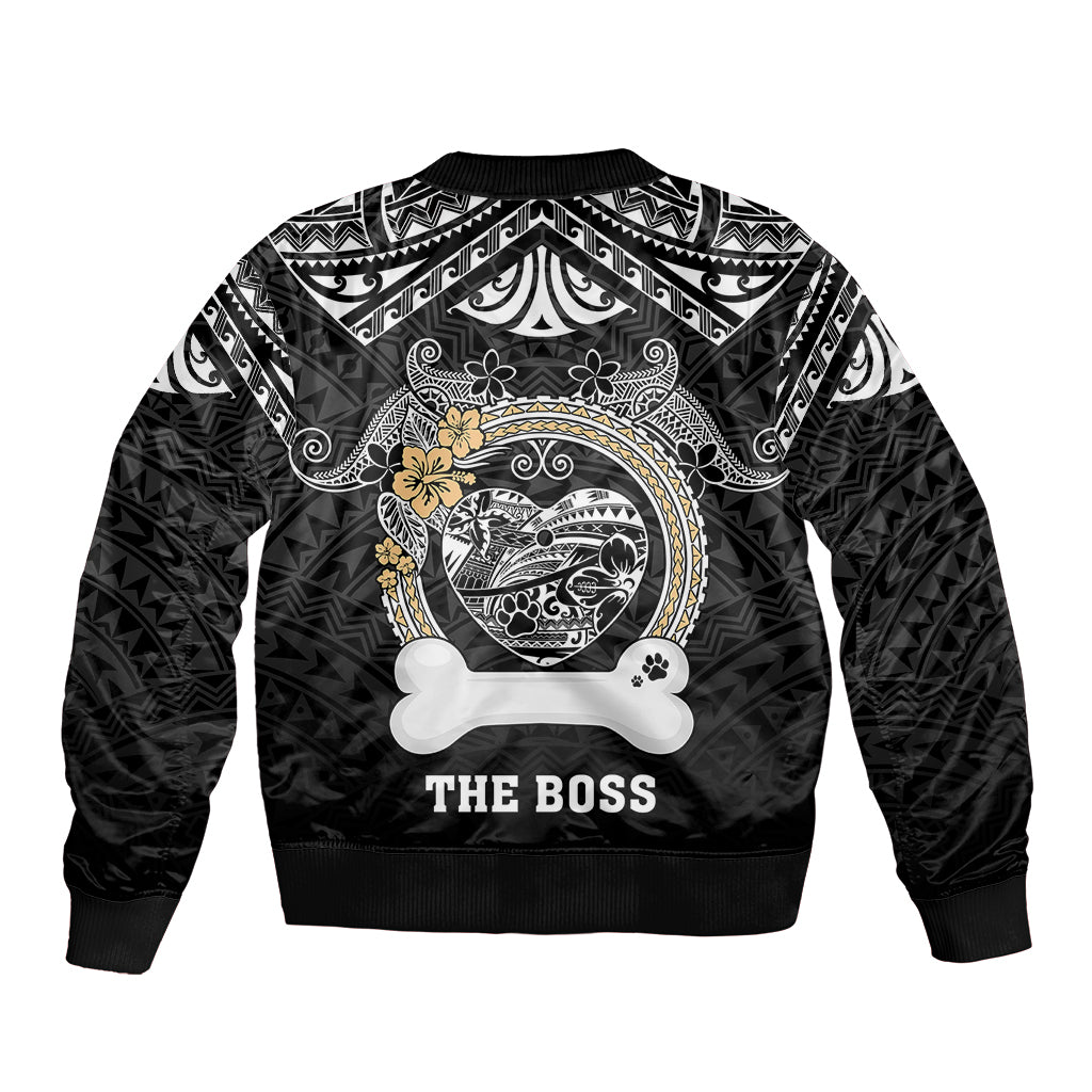 personalized-shiba-inu-dog-sleeve-zip-bomber-jacket-with-polynesian-heart-name-tags