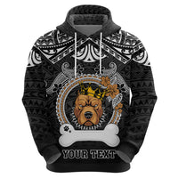 Personalized Pitbull Dog Hoodie With Polynesian Heart Name Tags LT05 - Polynesian Pride