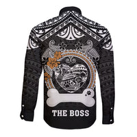 personalized-pitbull-dog-long-sleeve-button-shirt-with-polynesian-heart-name-tags